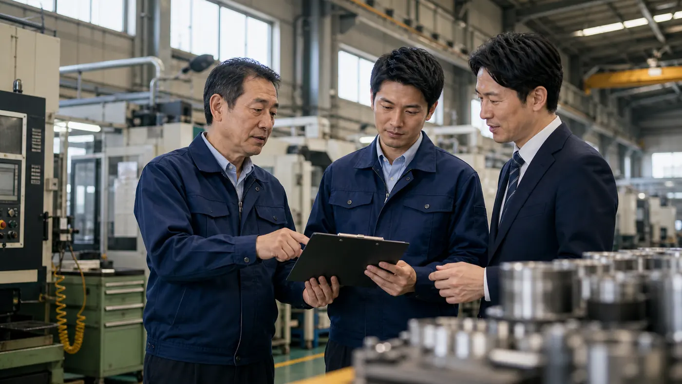 前橋市周辺の製造業で事業承継を相談する様子