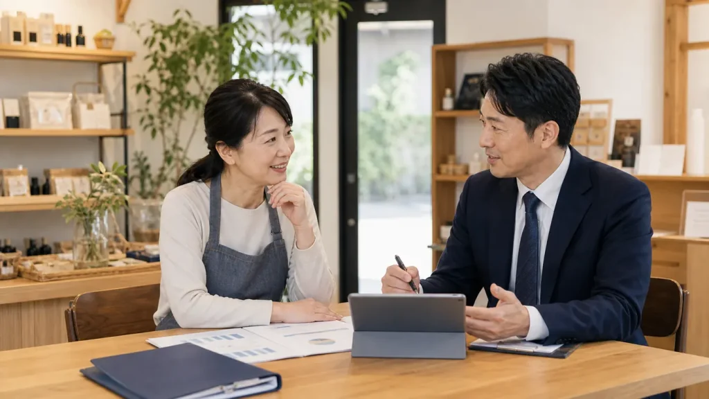 店舗サービス業の会社売却相談の様子